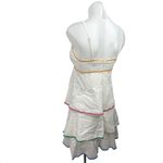 SBetro White Ruffle Tiered Sleeveless Boho Camisole Cami Mini A Line Dress Sz S Photo 5