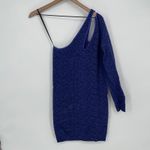 BCBG Generation Royal Blue One Shoulder Textured Mini Dress M L Size undefined Photo 4