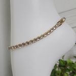 Gold Filled Clear Crystal Tennis Ankle Bracelet Anklet Photo 3