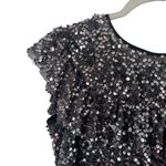 Altar'd State Gunmetal Grey All Over Sequin Blouse Party NYE NWT Womens XS Photo 1