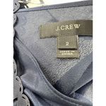 J.Crew Womens Blue Sleeveless Shift Dress Size 2 Cocktail Eyelet Cut Out Floral Photo 3
