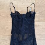 SKIMS  Maxi Dress Sheer Lace Corset Size L Black Photo 1