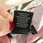 Tahari  100% Linen Top Women’s Lg Tropical Floral Sleeveless Button Up Resort Photo 3