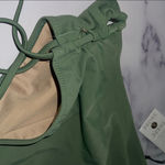 Shade & Shore Olive High waisted Bikini Bottom with Side Ties Small Photo 2