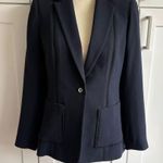 Carlisle New York Women's Navy Blazer Jacket Size 6 Tailored Fit Blue Photo 0