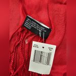 Jones New York  Bright Red Tassel Shawl Scarf New With Tags Photo 5