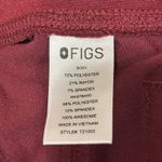 FIGS  Technical Collection Womens Livingston Wide Leg Burgundy Scrub Pants XS Photo 5