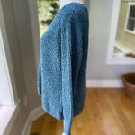 Gap Turquoise Heather Blue Shaker Knit Cotton Crewneck Sweater Size Small Photo 7