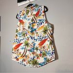 st. john's bay Sleeveless Button Up Collared Tropical Collared Cotton Size XXL Vacation Photo 8