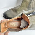 Franco Sarto Boots Size 9.5 Chelsea Olive Leather Ankle Booties Photo 6