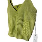 Young Fabulous and Broke NWT Lime Green Ribbed Knit Crochet Becca Sweater Tank Top Photo 1