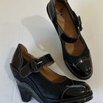 John Fluevog Miss July Scalloped Wedge Heel Pinup Shoes Black, 9 Photo 0