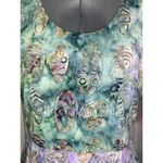 Leslie Fay maxi dress purple green abstract 1990s Photo 2