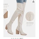 Women's Knee High Side Zipper Chunky Heel Stretch Boots Faux Suede 8 NIB Photo 7