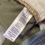 frame denim  Le Beau Jeans Size‎ 34 Two Tone Light Wash Denim & Green Khaki Photo 4