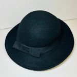 Vintage Classic Black Wool Hat Bowler Hat Made in Italy Hat Unisex Photo 6