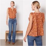 Sundry  Sienna Flutter Sleeve Blouse Floral Print Size Medium Photo 1