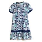 Vintage authenticâHawaiianâGrannyâfloralâmidiâmuumuu dressâ12â* Blue Photo 1