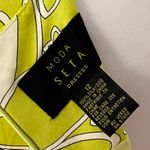 Vintage Womens Green Cocktail Dress 12 Semi Formal Retro Silk 60s Classic Y2K Photo 2