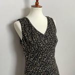 Vintage Midi Dress Polka Dots Stretchy Y2K Whimsigoth Grunge Fairygoth Fairy Black Size 14 Photo 1