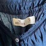 Hollister  Women’s Dark Blue Ruffled Cotton Dress w/ Adjustable Straps - Small Photo 2