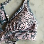 Xhilaration  Triangle Pink and Green Boho Bikini Top Sz S Photo 2