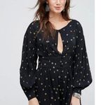 Free People  Women’s Love Grows Floral Print Romper Size S Puff Sleeves Photo 2