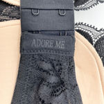 Adore Me  Black‎ Lace Plunge Push Up Bra 32C Boudoir Glam Lingerie Whimsy 40043 Photo 7