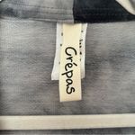 289. Crepes Tie Dye Long Sleeve Open Front Cardigan with pockets Black Photo 3