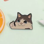 Hot Topic Enamel Cat Pin Sad Kitty Thumbs Up Funny Silly Pins  Photo 0