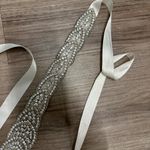 Silver Sparkle Wedding Gown Belt Photo 4