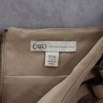 Cato Tan Pencil Buckle Faux Suede Western Zip Stretch Knee Length Skirt Plus 18W Photo 5