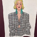 ZARA  Royal Trending graphic illustration maroon relaxed t-shirt size S Photo 5