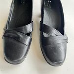 Clarks Everyday Sugar Plum Black Leather Heel Active Air Cushion Pump Size 9M Photo 1