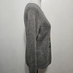 Woolrich  Gray Owl Intarsia  Crewneck Mohair Wool Blend Sweater Size Medium Photo 2