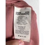 Diane Von Furstenberg  Pink Ruffle Flutter Sleeve Surplice Wrap Bodysuit Size S Photo 1