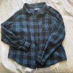 Grateful Dead  Flannel Shirt Blue/Black Graphic Button Down Logo Size Small Photo 0