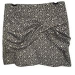 ZARA Leopard Print Knot Front Draped Mini Skirt NWOT Size Medium Photo 1