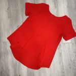 Ny Collection Professional Festive Dressy red blouse flowy top sizeL Photo 9