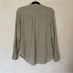 Cloth & Stone Anthropologie Gray Flannel Faux Wrap Surplice Top Shirt Blouse S Photo 5