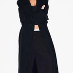 SKIMS  NWT Boyfriend Fleece Trench Coat Onyx Size S Oversized Photo 1
