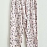 KIKIT Pink Wine Print Jogger Sleep Pants Size XL Photo 3