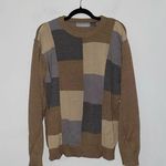 Oscar de la Renta  Plaid Sweater XL Brown Photo 0