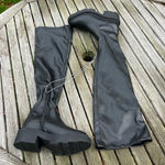 Wild Fable Nwt Women's Round Toe Lug Sole Chunky Over Knee High Platform Boots size 6 black Photo 0