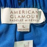 Badgley Mischka Blue Print Lined Wide Leg Pull On Pants Women L Photo 1