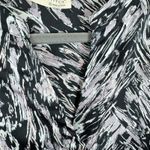 Lovestitch  Black Purple White Dolman Short Sleeve Light Relaxed Fit Blouse Sz S Photo 2