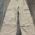 ZARA Wide leg tan green cargo pocket pants size 6 $89 spring classic y2k spring Photo 0