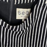 SEA NEW YORK | Black and White Textured Striped Beaded Detail Dress Sz. 4 Photo 1