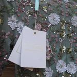 Mac Duggal 5716 Green Sequined Floral Long Sleeve High Neck Midi Dress Photo 12