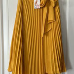 PRETTYGARDEN NWT  Burgundy Pleated Asymmetrical Midi Skirt Size XL Photo 0